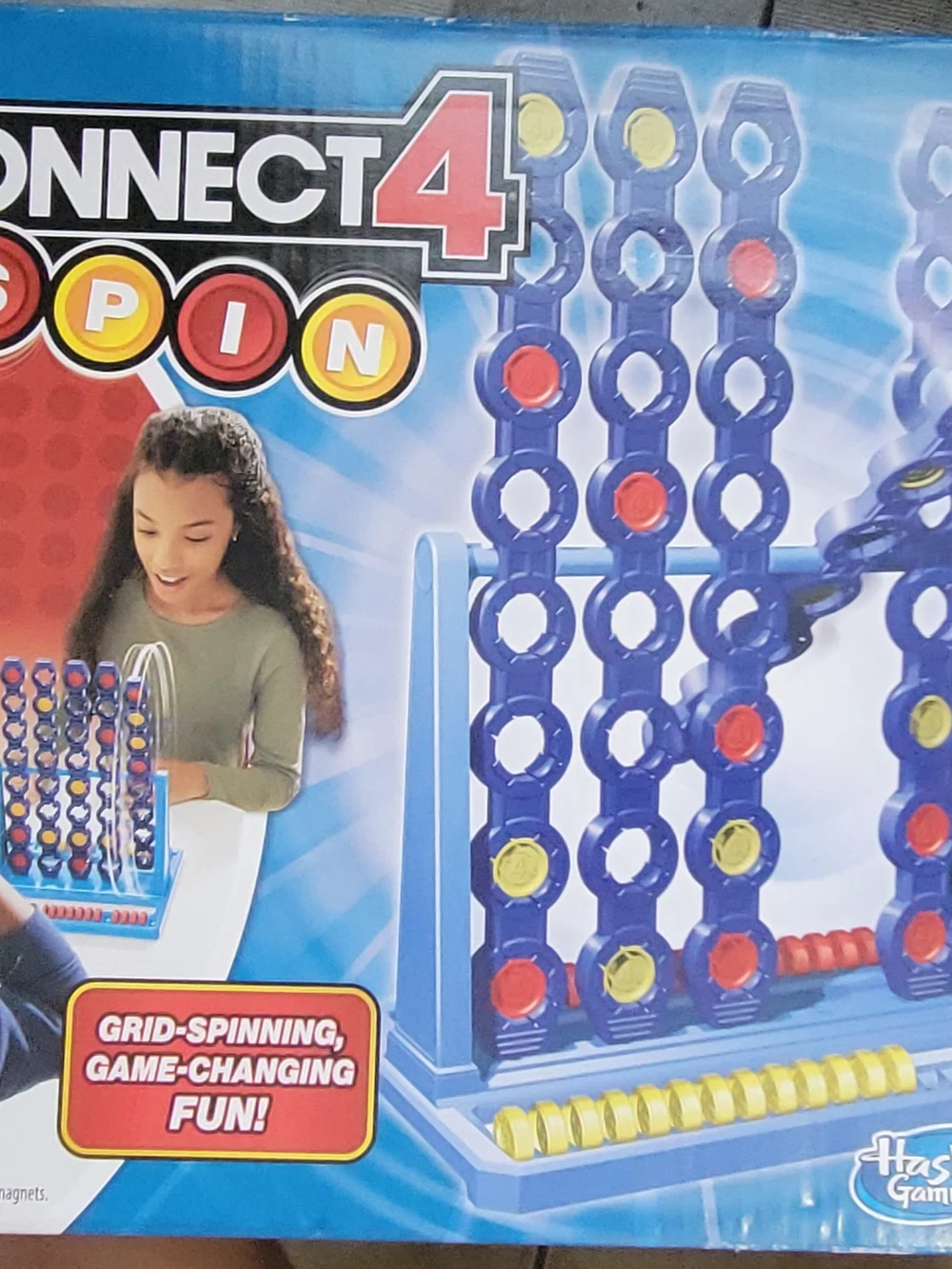 Hasbro Connect 4 Spin - Blue Grid with Red & Yellow Discs